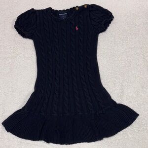 knot front knit dress Floral Print Knot Front Knit Dress Black PINK / XS